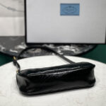 Prada Re-Edition 2002 Small Leather Shoulder Bag 1BC201 Black
